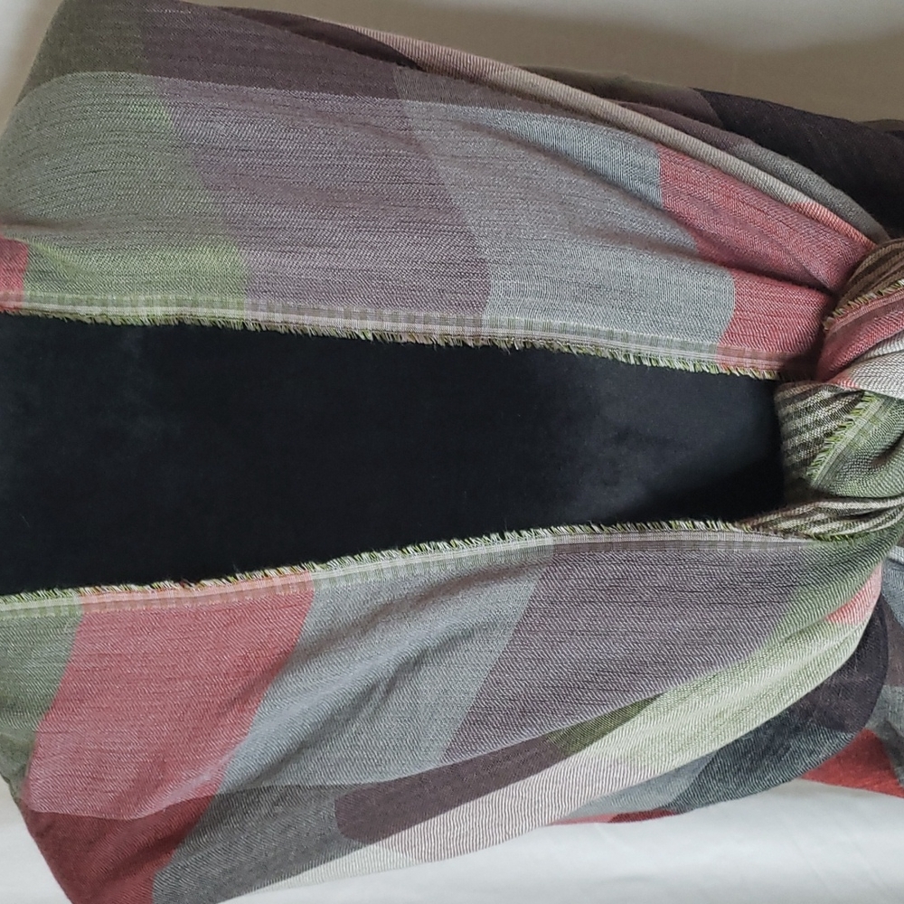 Double Layer Raw Edge Scarf Wrap - image 2